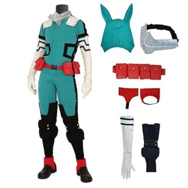 Imagem de TMSREBU Midoriya Izuku Cosplay Costume Uniform Outfit Green Battle Jumpsuit Full Set(S)