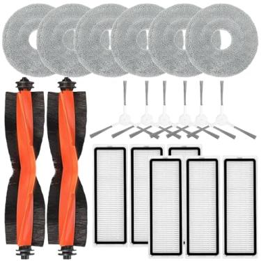 Imagem de Kit de substituição de acessórios compatíveis com Xiaomi S20 plus S20+ robô aspirador de pó B108GL peças 2 escovas principais 6 escovas laterais 6 filtros 6 pano de esfregão (20 kit)