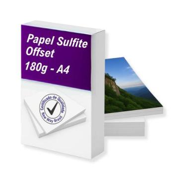 Imagem de Papel Sulfite Offset 180gr A4 250 Folhas Premium - Suzano
