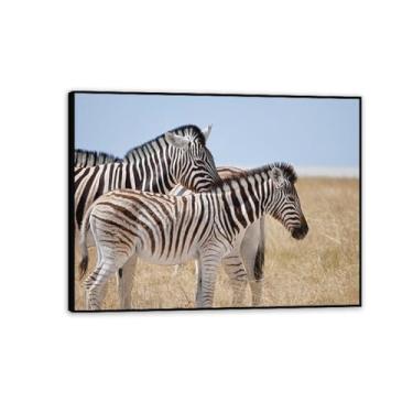 Imagem de Imagens de animais preto e branco para decoração de parede céu pastagem zebra áfrica imagem de amizade impressão de imagem de cavalo tela pintura de parede zebra decoração de parede para sala de estar