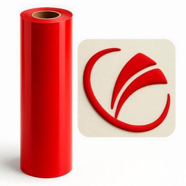 Imagem de echomerx Puff Vinyl Transferência Térmica 30,5 Cm X 1,8 M Vermelho, Rolo Longo 3D Puffy Htv Para Máquina Cricut Cameo, Passador De Camiseta, Fácil Cortar E Remover, Aparência Impressão Arrojada, Lav