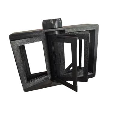 Imagem de Generic Álbum de fotos transparente, mini porta-retratos, suporte de mesa de 3 polegadas para cartões de visita e cartões de visita, Preto