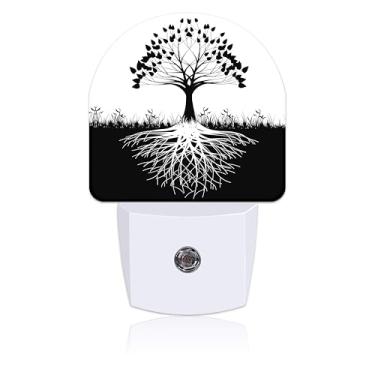 Imagem de Uiaoiais Luzes Noturnas Em Preto E Branco, Com Sensor De Anoitecer Amanhecer, Luz Led, Para Crianças, Meninas, Meninos Mulheres, Decoração, Corredor, Cozinha, Banheiro, Berçário Escadas