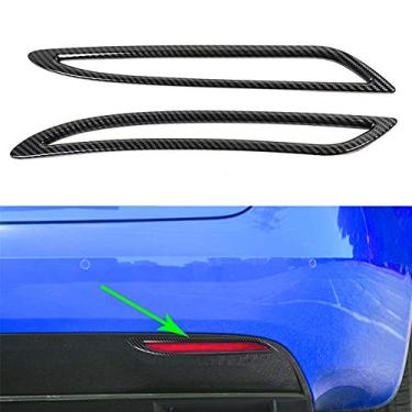 Imagem de Oubolun OBL Acessórios Exterior de Carro Imitação Fibra de Carbono para Tesla Modelo S 2016-2019Oubolun rear foglight cover Oubolun