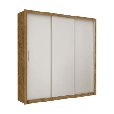 Imagem de Guarda-Roupa Casal Clarice com 4 Gavetas Carioca Móveis, Cinamomo/Off 