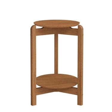 Imagem de Mesa Lateral Lizz Redonda Cedro - Casa D Cedro
