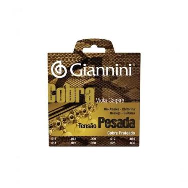 Imagem de Corda Para Viola Giannini Cobra Cobre Prateado Gesvp Pesada