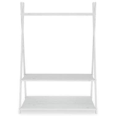 Imagem de IDIMEX Guarda Roupa Arara Montessori Criança Madeira Branco Danilo