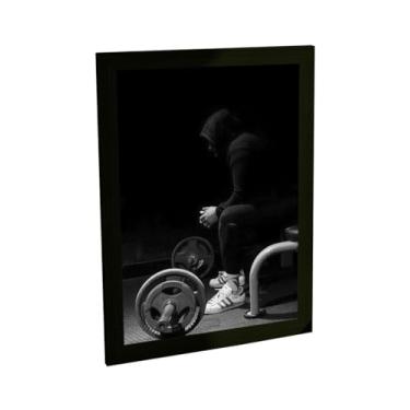 Imagem de Quadro Decorativo Academia Treino Foco Disciplina Decoração Poster Quarto Sala