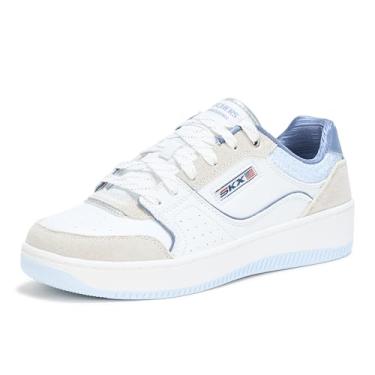 Imagem de Skechers Tênis feminino Sport Court 2.0-Metallic Brea, branco/azul, 41