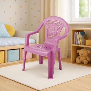 Imagem de Injeplastec Cadeira Infantil, Poltrona Kids em Plástico, Rosa