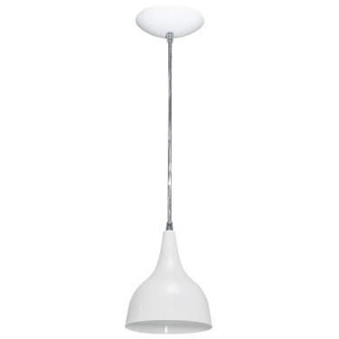 Imagem de Luminária Pendente Alumínio Gota Branco - MJ Iliuminação