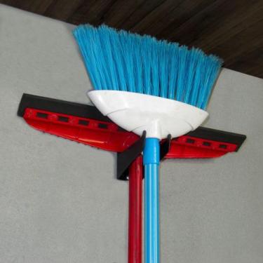 Imagem de Suporte Porta Vassouras e Rodos em Aço de Parede - Maxx Diamond