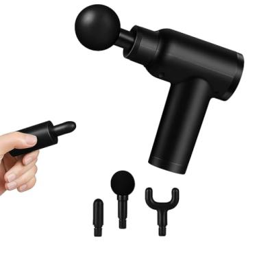 Imagem de Massageador Muscular Elétrico – Pistola Portátil, Silenciosa, com 4 Ponteiras | Alívio da Dor e Relaxamento Profundo