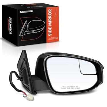 Imagem de A-Premium Espelho retrovisor elétrico do lado do passageiro - compatível com Toyota RAV4 2016 2017 2018 - Retrovisor retrovisor externo liso e dobrável manual aquecido com seta e detecção de ponto