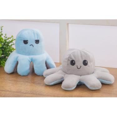 Imagem de Polvo Humor Tiktok Pelúcia Fofa Reversível Presenteável Brinquedo Brav