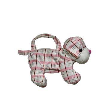 Imagem de Cachorro De Pelúcia Rosa Que Vira Uma Bolsa Infantil Fofo