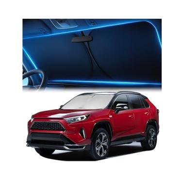 Imagem de Para-brisas para Toyota RAV4 2019 2020 2021 2022 2023 2024 2025 - Tecnologia inovadora sem passagem de luz, recorte espelhado, bloqueia 99% dos raios UV, resistente ao desbotamento, para-sol RAV4 de