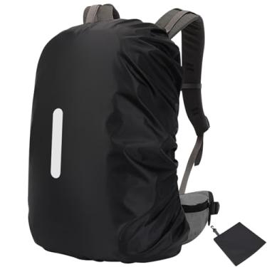 Imagem de Ogetok Capa de chuva para mochila impermeável, capa de chuva ultraleve com tira refletiva e tiras de fivela cruzada antiderrapante e bolsa de armazenamento para caminhadas, acampamento, viagens ao ar