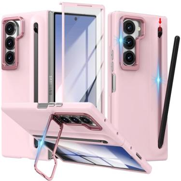 Imagem de YQODSZ Capa para Samsung Galaxy Z Fold 7 com suporte para caneta S e caneta Stylus, [Suporte para moldura da câmera] Capa fina para celular com película protetora de tela HD embutida antiarranhões
