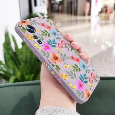 Imagem de Capa de celular com estampa de flores coloridas para Xiaomi 14 14T 13 12 11 Ultra 13T 11T 10T 9T Pro Lite Poco X7 F4 X4 M4 M3 X3 Pro 4G 5G GT, roxo claro 1, para Poco X3 NFC