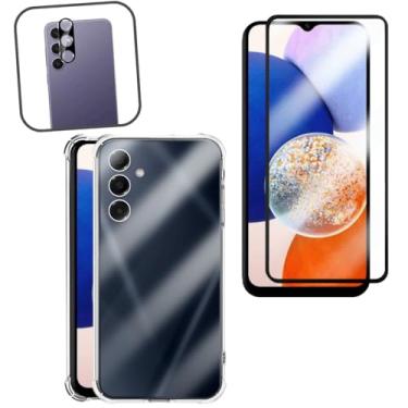 Imagem de Kit Capinha Antishock + Película de Vidro 3D + Lente Câmera para Galaxy A14 5G