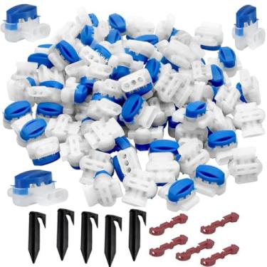 Imagem de CGNRONEAU Caixa de suporte 20 peças conectores de fio de 3 vias, conectores de trança à prova d'água elétricos 314-BOX autodecapantes para cabos AWG 22-14