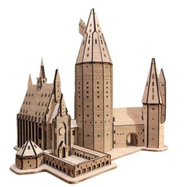 Imagem de Mini Salão Principal de Hogwarts Harry Potter Quebra-Cabeça MDF - KM A