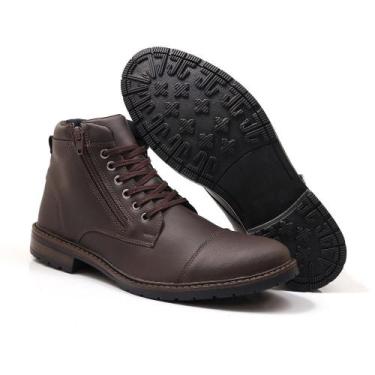 Imagem de Bota Masculina Pórtice Estilo Universitário Com Ziper - Avenue, Cafe, 