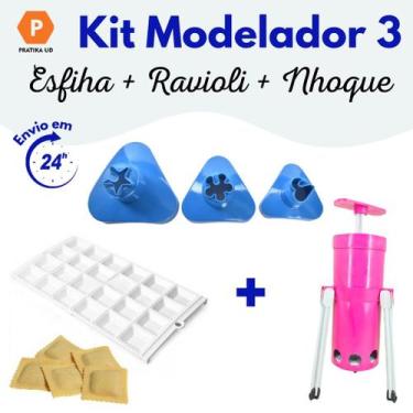 Imagem de Forma Ravioli Mini Pastel c24, Mod Esfiha3Tam, Mod Nhoqueira - Injetem