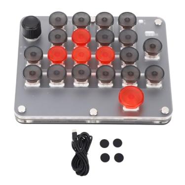 Imagem de Macro Macro Mecânico Teclado 21 Chaves Programável Red Switch USB C BT Conexão portátil Teclado para jogadores de PC e trabalhadores de escritório Design compacto de ABS ABS