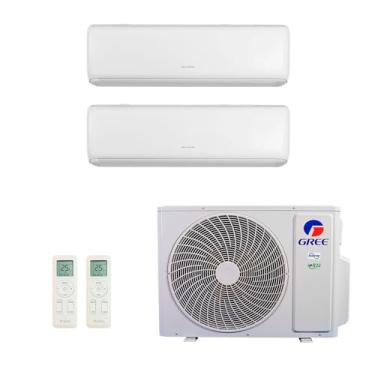 Imagem de Ar Condicionado Bi Split Gree Inverter G Max 18.000 Btus (1x Hi Wall 12.000 + 1x Hi Wall 9.000) Quente e Frio 220v R-32