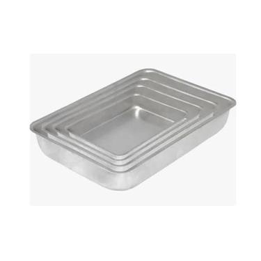 Imagem de Conjunto De Assadeiras Retangulares Em Alumínio - 4 Peças