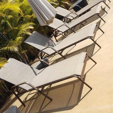 Imagem de Espreguiçadeira Sling Premium para Piscina de Alumínio Encosto Reguláv