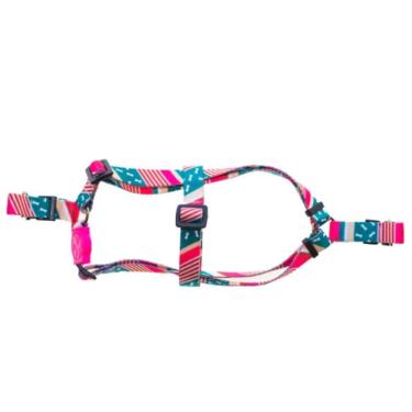 Imagem de Peitoral Para Cães Osso Rosa Ampla Pet Tamanho P