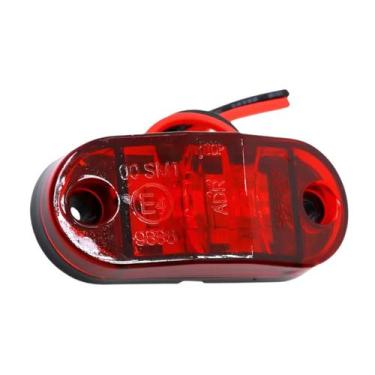 Imagem de Lanterna Delimitadora Vermelha Led 12v 24v Caminhão Baú - STORE AUTO