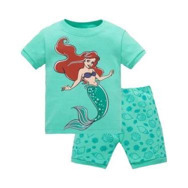 Imagem de Conjunto de Pijamas de Algodão para Meninas - Verão - Elsa e Minnie - 