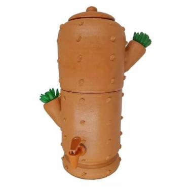 Imagem de Bebedor De Água Barro Cacto Mini Filtro Filtrador Artesanal - Artesana