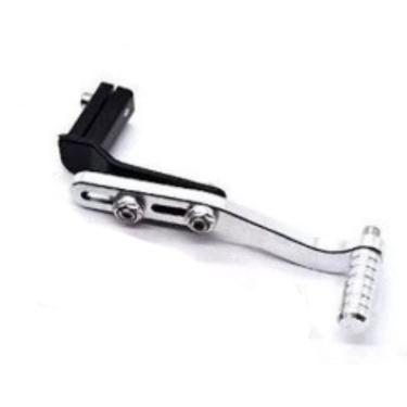 Imagem de Pedal Cambio Passador Moto Trocador Marcha Esportivo Prata