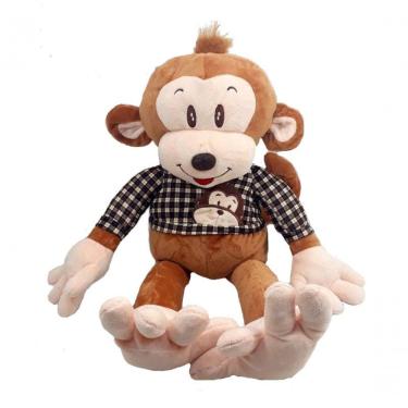 Imagem de Macaco De Pelúcia Grandão 62 Cm Marrom