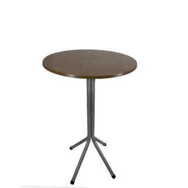Imagem de Mesa Bistrô Alto Banqueta Prata Ímb Bar Área Gourmet Lazer - FORTMIX