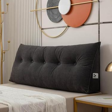 Imagem de Almofada De Cabeceira Triagular Almofada De Cunha Grande Decorativa Almofadas Decorativas Para O Corpo Encosto De Cama Readig Bolster Lombar Cushio Para Encosto De Sofá-cama, A, 120x50x20cm