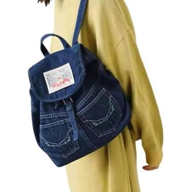 Imagem de Mochila Jeans Mochila Feminina Multifuncional Mochila Escolar Infantil Mochila Jean Mochila Para Adolescentes Leve Casual