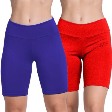 Imagem de KIT 2 Bermudinha Fitness Suplex Serra e Mar Roupa Para Academia Treino Moda Feminina-Feminino