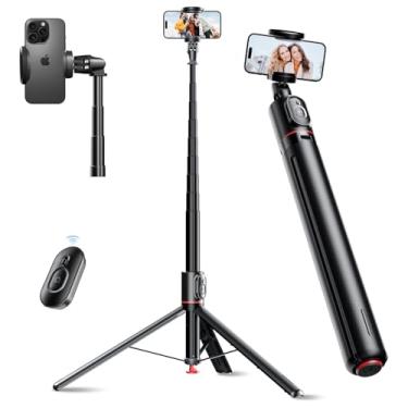 Imagem de Basike Tripé para Celular – Bastão de Selfie Dobrável 177cm com Abertura Automática, Rotação Dupla 360° e Controle Remoto Magnético Destacável, 3 em 1 Pau de Selfie para Selfies e Transmissão ao Vivo