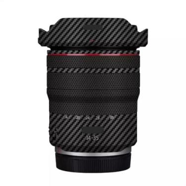 Imagem de RF 14-35 4 Adesivo de lente de câmera para Canon RF 14-35 mm F4 Macro Coat Wraps Película Protetora Vinil Decalque Skin (Fibra de Carbono Preto)