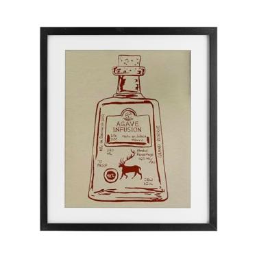 Imagem de Stupell Industries Impressão emoldurada preta de essência de licor simples sob o design de vidro por Melissa Wang, 53 x 43 cm