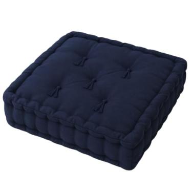 Imagem de Almofada Futon Turca/Roma 40x40 cm Tecido Oxford para bancos e palhetes de madeira(Azul)