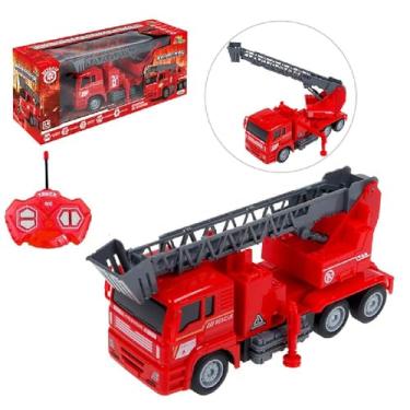 Imagem de Caminhão Controle Remoto Bombeiros com Luz, Som e Guindaste