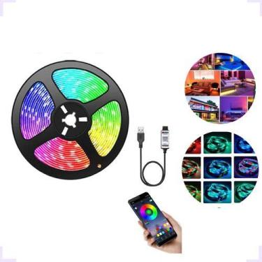 Imagem de Fita Led 5 Mts Rgb Dupla Face Colorido Premium Nf - atelie, Fita Led/ 